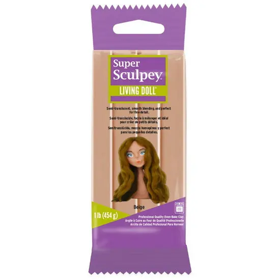Super Sculpey Oven-Bake Polymer Clay In Beige – Living Doll Formula 1