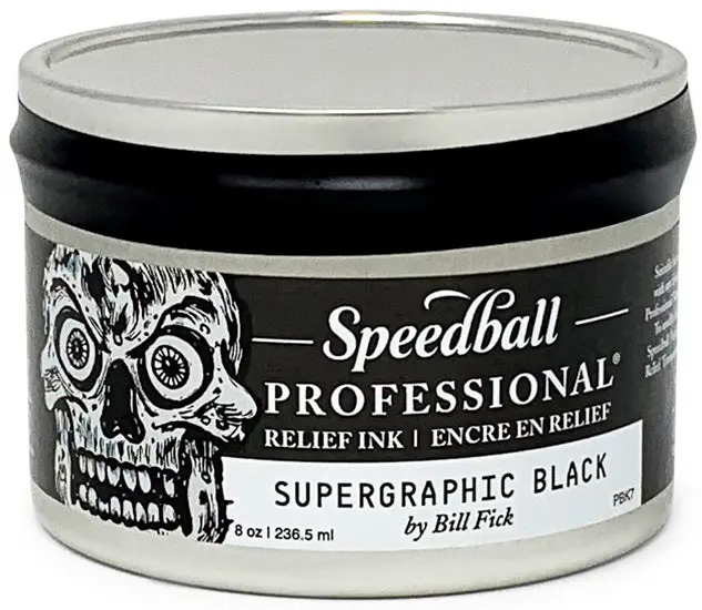 Supergraphic Black Linocut Relief Ink – 8 Oz Jar 1