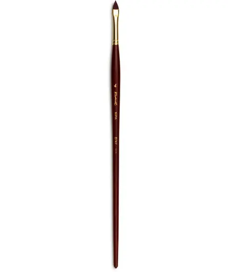 Synthetic Acrylic Brush – Sepia-Toned Cat’S Tongue Shape – Size #4 1