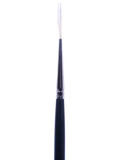 Synthetic Bristle Long Liner Brush — Short Handle, Size #10/0 1