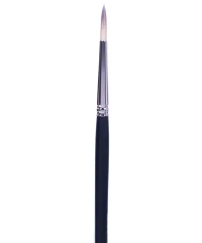 Synthetic Bristle Round Brush – Short Handle, Size #5 1