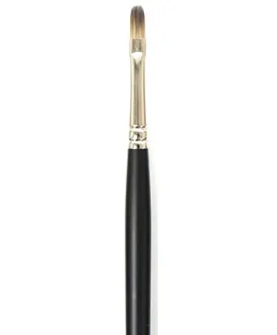 Synthetic Filbert Brush – Long Handle, Size #6 1