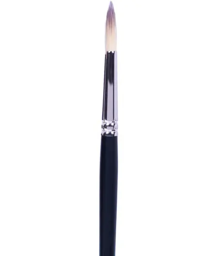 Synthetic Round Brush With Short Handle, Size #8 1