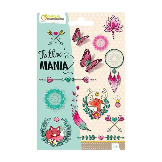 Tattoo Mania Bohemian Temporary Tattoo Set – Vibrant, Skin-Safe Designs 1