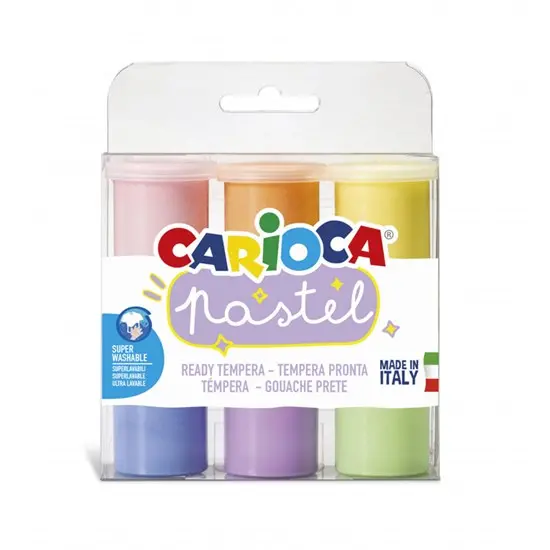 Tempera Paint Set – Pastel Colors, 6 Bottles × 25 Ml Each 1