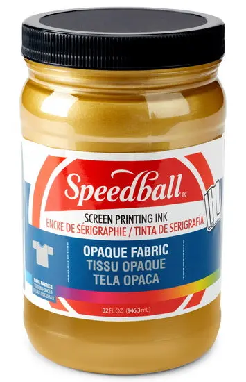 Textile Screen Printing Ink – Opaque Metallic Gold, 32Oz Fabric Formula 1