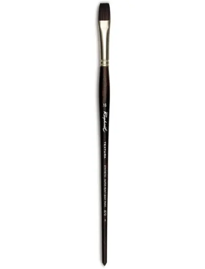 Textura Synthetic Flat Brush – Short Handle, Size #16 1