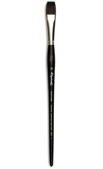 Textura Synthetic Flat Brush – Short Handle, Size #20 1