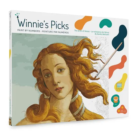 The Birth Of Venus Paint-By-Numbers Kit – Botticelli-Inspired Canvas Art Set 1