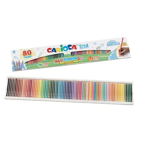 Tita Maxi Rainbow Set – 80 Colored Pencils In Resin Casing 1