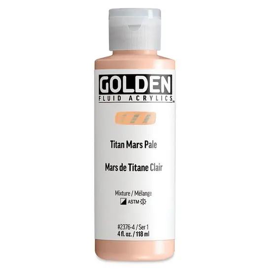 Titanium Mars Pale Acrylic Fluid Paint – 4 Oz (118 Ml) 1