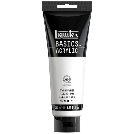 Titanium White Acrylic Paint – 8 Oz Basics Line 1