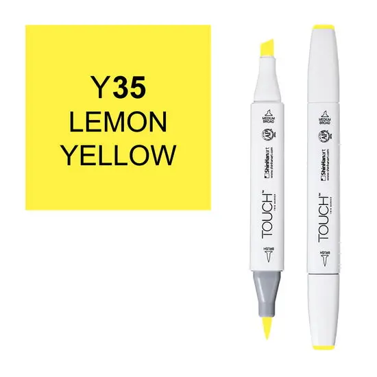 Touch Brush Fine-Line Marker In Lemon Yellow 1