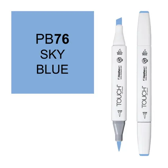 Touch Brush Marker In Sky Blue – Flexible Tip For Illustration 1