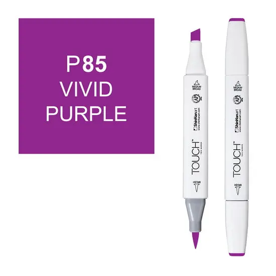 Touch Brush Marker In Vivid Violet – Alcohol-Based Dual-Tip Art Marker 1