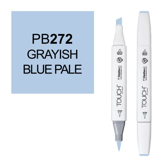 Touch Brush Marker – Pale Bluish Gray, Flexible Tip 1