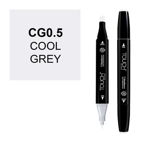 Touch Twin Brush Marker In Cool Gray (0.5Mm Tip) 1