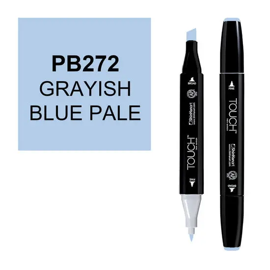 Touch Twin Brush Marker – Pale Blue Gray Dual Tip 1