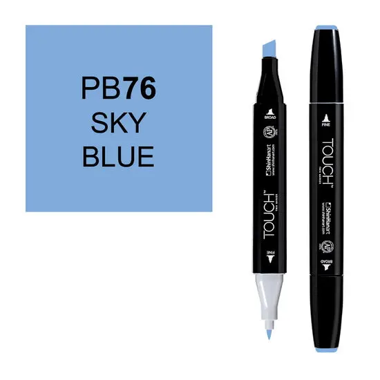 Touch Twin Brush Marker – Sky Blue Dual Tip 1
