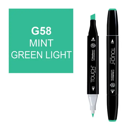 Touch Twin Light Mint Green Dual-Tip Marker 1