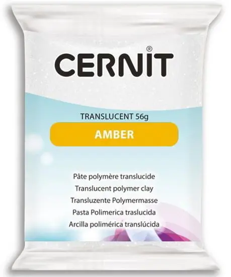 Translucent Amber Polymer Clay – Baking-Ready Modeling Material, 56G 1