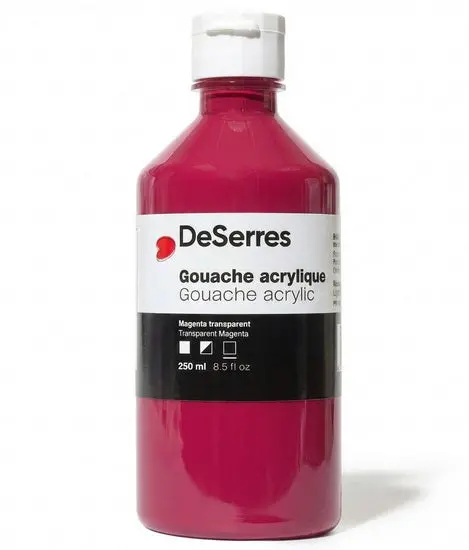 Transparent Acrylic Gouache In Magenta, 250Ml 1