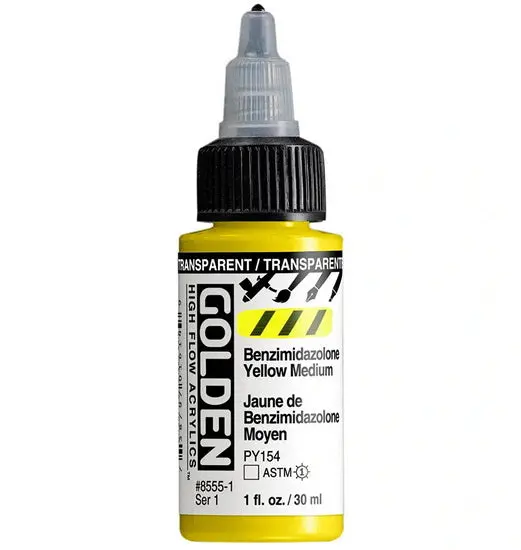 Transparent Benzimidazolone Yellow High-Flow Acrylic – 1 Oz (Series 1) 1