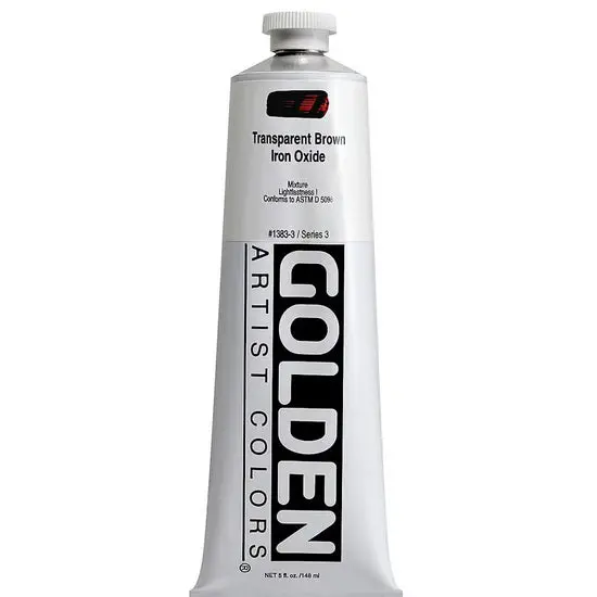 Transparent Brown Iron Oxide Heavy-Body Acrylic — 5 Oz (Series 3) 1