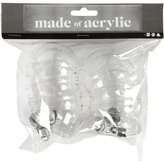 Transparent Decorative Baubles – 6 Cm Diameter, 8-Piece Set 1