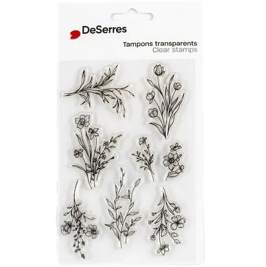 Transparent Floral Rubber Stamp For Crafting And Card Making 1