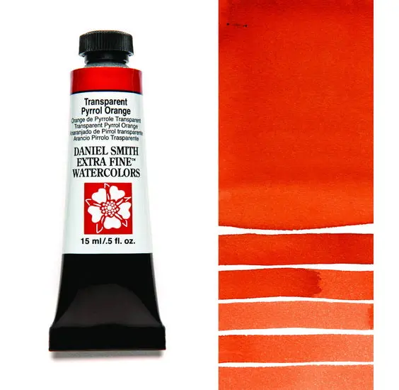 Transparent Pyrrole Orange Watercolor Tube – 15 Ml, Series 2 1