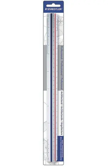Triangular Architectural Scale Ruler – Multiple Ratios 1