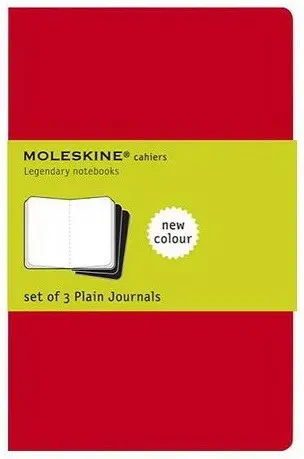 Triple-Pack Of Plain Journals In Cranberry Red, 9 X 14 Cm 1
