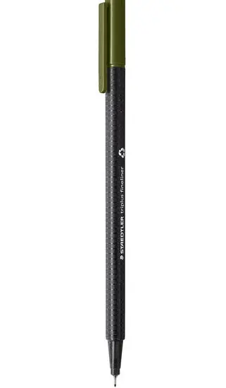 Triplus Fineliner Marker – Olive Green Tip 1