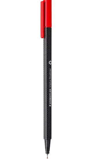 Triplus Fineliner Marker – Vibrant Red, Fine Tip 1