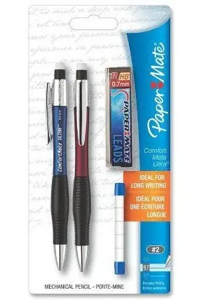 Twin-Pack Comfort Mate Ultra Mechanical Pencils – 0.7 Mm Lead 1
