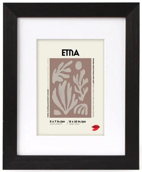 Two-In-One Wood Picture Frame – Dark Brown, 8×10 Inch With 5×7 Inch Mat 1
