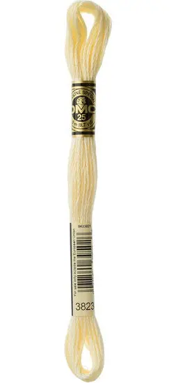 Ultra-Pale Yellow Embroidery Floss (Color 3823) 1