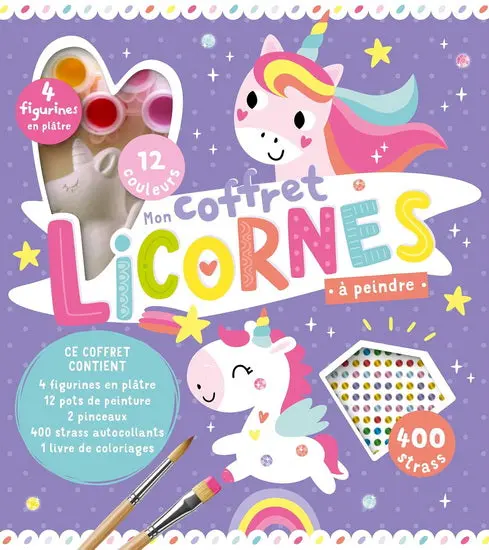 Unicorn Painting Set For Kids – Illustrated Coloring Box With Washable Paints 1