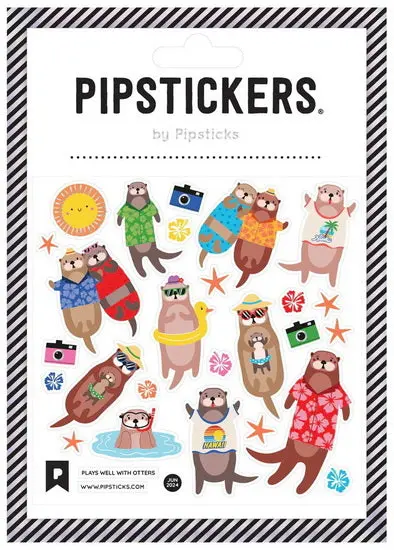 Vacation Otters Sticker Pack – Fun & Whimsical Decals 1