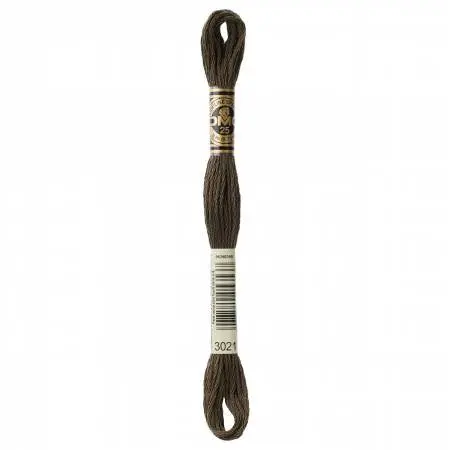 Very Dark Brown-Gray Embroidery Floss (Color #3021) 1