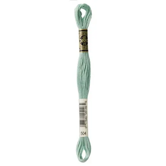 Very Light Blue-Green Embroidery Floss – Dmc Color 504 1