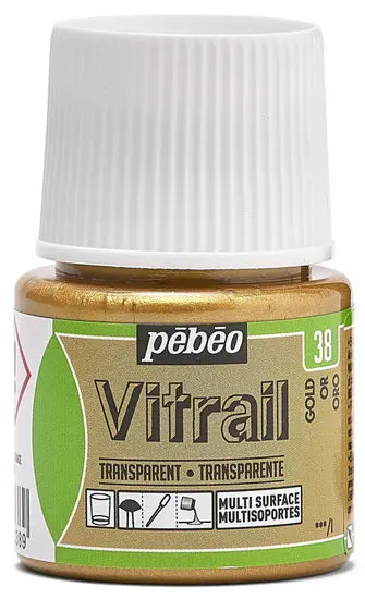 Vitrail Glass Paint – 45 Ml Metallic Gold Formula 1