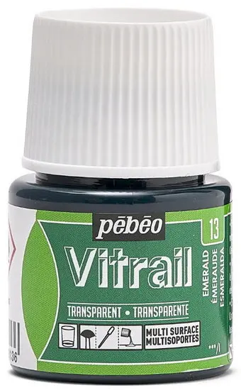 Vitrail Glass Paint In Emerald – 45 Ml Bottle For Stained-Glass Effects 1