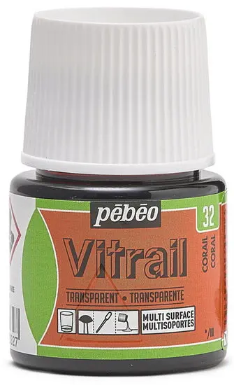 Vitrail Glass Paint In Salmon Shade (45 Ml) 1