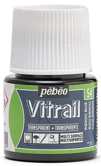 Vitrail Glass Paint – Indigo Blue, 45 Ml, Stained-Glass Effect 1