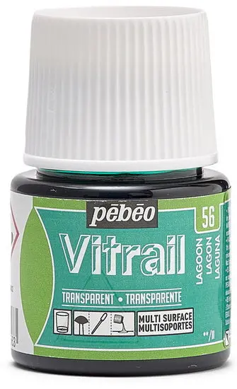 Vitrail Glass Painting Ink – Lagoon Blue, 45Ml Bottle 1