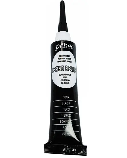 Vitrail Relief Outliner – Black, 20 Ml Bottle For Raised-Line Glass Painting And Craft Outlining 1