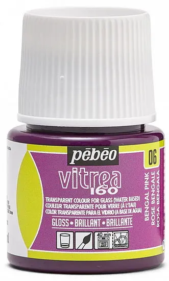 Vitrea 160 Glass Paint – Bengal Rose, 45 Ml 1