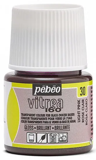 Vitrea 160 Glass Paint In Light Pink – 45Ml Bottle 1
